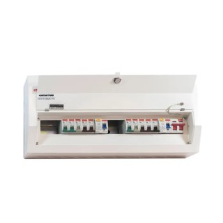 Contactum Steel Consumer Unit 16 Way 250V 100A Defender DDS16188MS-P01