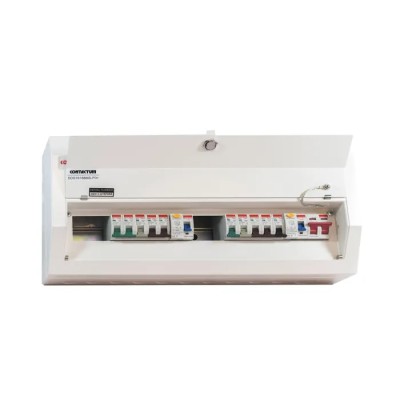 Contactum Steel Consumer Unit 16 Way 250V 100A Defender DDS16188MS-P01