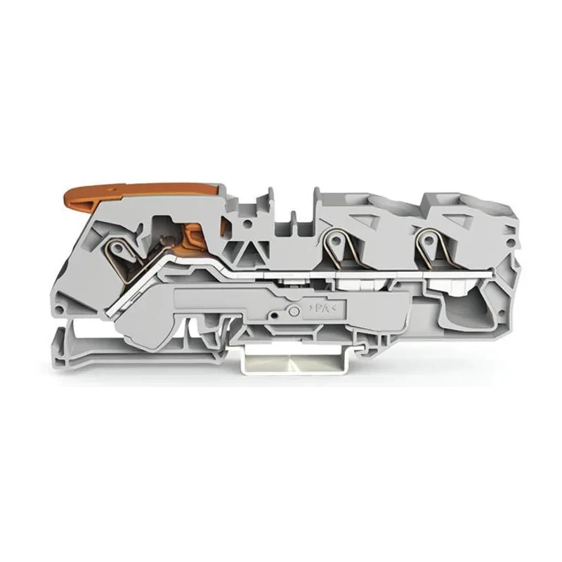 WAGO Feed Through Terminal Block Grey, 16mm², 1-Level, 3-Positions, Cage Clamp Termination, IECEx/ATEX Certified 2116-1301