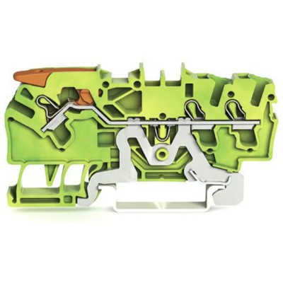 WAGO Earth Terminal Block Green Yellow 2.5mm² 1-Level Cage Clamp ATEX IECEx 2102-1307