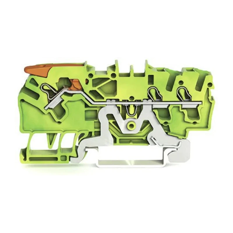 WAGO Earth Terminal Block Green Yellow 2.5mm² 1-Level Cage Clamp ATEX IECEx 2102-1307