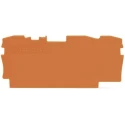 WAGO End & Intermediate Plate Accessory for 2004 Series Terminal Blocks Orange Polyamide 66 2004-1392