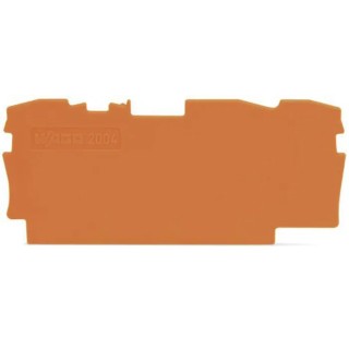 WAGO End & Intermediate Plate Accessory for 2004 Series Terminal Blocks Orange Polyamide 66 2004-1392