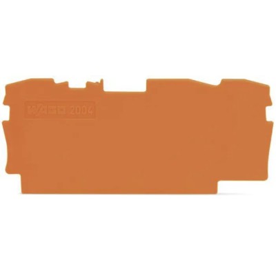 WAGO End & Intermediate Plate Accessory for 2004 Series Terminal Blocks Orange Polyamide 66 2004-1392