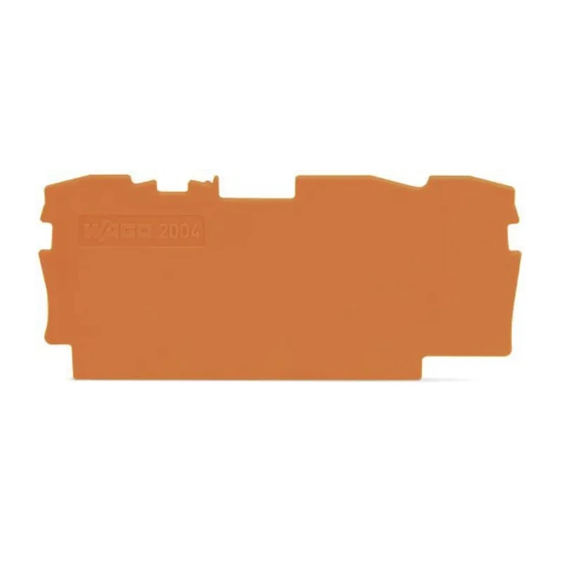 WAGO End & Intermediate Plate Accessory for 2004 Series Terminal Blocks Orange Polyamide 66 2004-1392