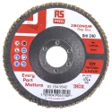 RS PRO Zirconium Flap Disc, 115 mm Diameter, Coarse Grade, 5 Grit, Quick Change Attachment, Pack of 5 184-9842