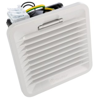 Finder 7F Series Filter Fan, 120V AC, 17W, 24 m³/h Filtered and Unimpeded Air Flow, , 120 mm x 120 mm, Ball Bearing IP54