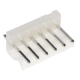 Molex KK 396 Series Straight Through Hole Pin Header 6 Contacts 3.96 mm Pitch 1 Row Unshrouded 09-65-2068