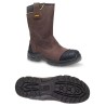 DeWALT Men’s Black Premium Leather Safety Boots with Composite Toe Cap, Heat Resistant PU/Rubber Sole, Size UK MILLINGTON 6