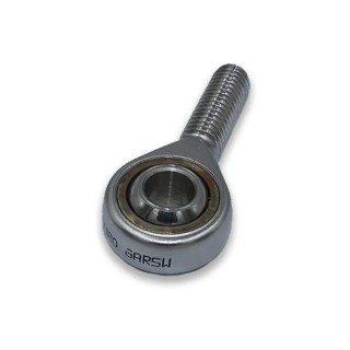 Fluro Stainless Steel Rod End Bearing, 8mm Bore, 16.7kN Dynamic Load, 16.1kN Static Load, Right Hand Thread GARSW8x1R