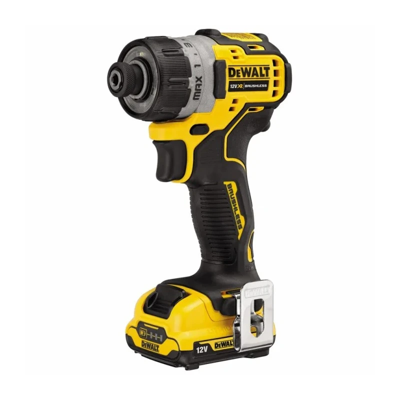 DeWALT 12V XR Brushless Sub-Compact Cordless Screwdriver 8 Nm, 1050 RPM, 2Ah Batteries DCF601D2-GB