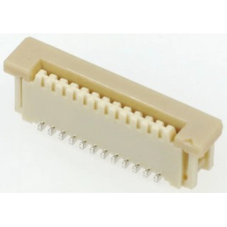 Molex 1 mm Pitch 22 Way Straight Female FPC Connector, Solder, Surface Mount, 1A Current, 125V AC Voltage 52610-2272