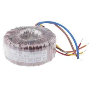 RS PRO 230 V ac 2 x 25 V ac Toroidal Transformer 2 Output 120 VA 671-9006