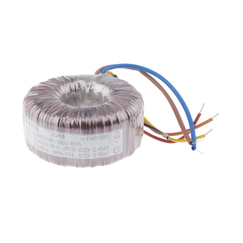 RS PRO 230 V ac 2 x 25 V ac Toroidal Transformer 2 Output 120 VA 671-9006