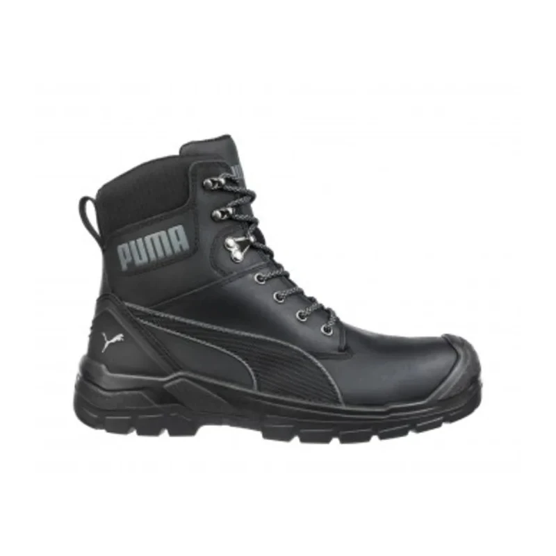 Puma Safety Conquest Black Fiberglas Toe Capped Men's Safety Boots EN ISO 20345 S3 WR HRO SRC 630730