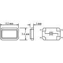 Abracon AKER 25 MHz Crystal ±30 ppm Surface Mount 4-Pin 5 mm x 3.2 mm x 1 mm C5S-25.000-12-3030-X