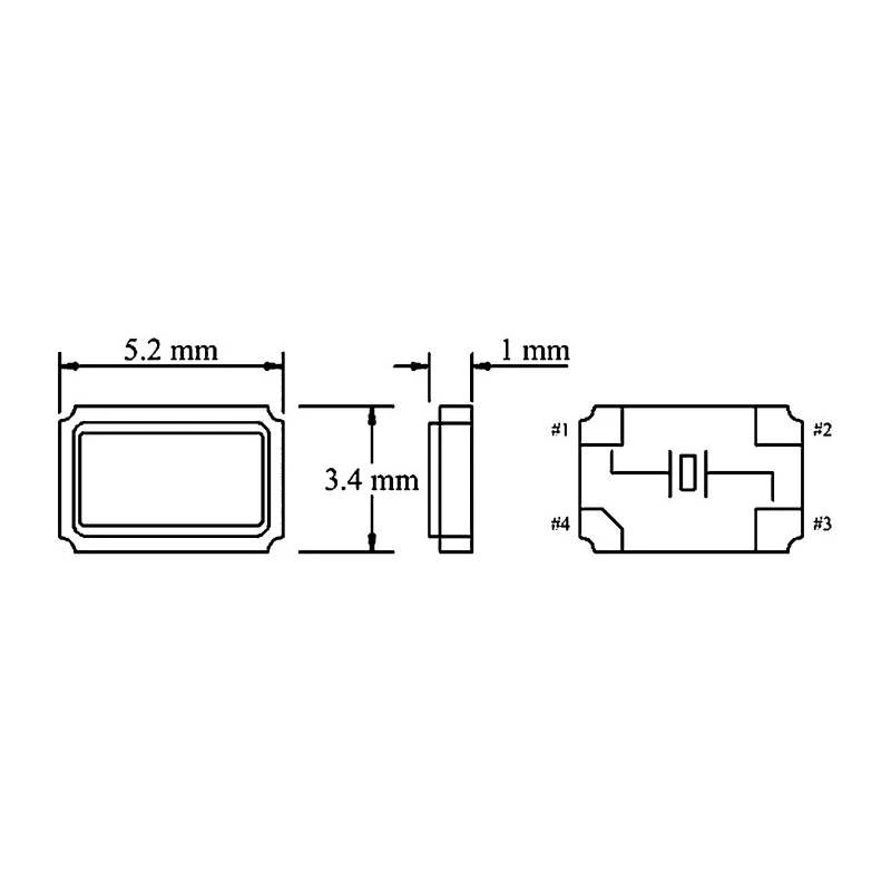 Abracon AKER 25 MHz Crystal ±30 ppm Surface Mount 4-Pin 5 mm x 3.2 mm x 1 mm C5S-25.000-12-3030-X