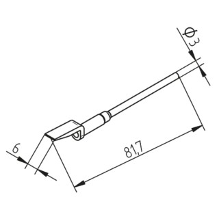 Ersa Desoldering Gun Tip, Straight Knife Shape, 4mm Length for MFR-DSX, MFR-SDI, MFR-SDX, MFR-HDS, MFR-DSI Systems 452EDLF060