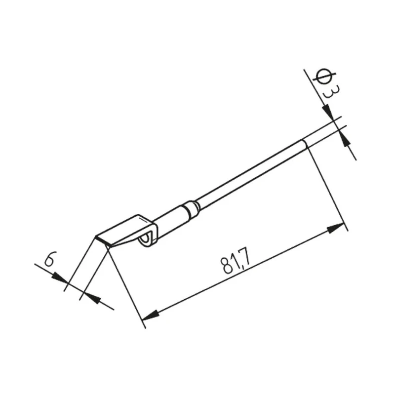 Ersa Desoldering Gun Tip, Straight Knife Shape, 4mm Length for MFR-DSX, MFR-SDI, MFR-SDX, MFR-HDS, MFR-DSI Systems 452EDLF060