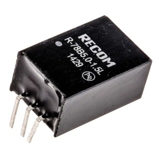 Recom Switching Regulator Through Hole Mount 5V DC Output Voltage 1.5A Output Current 7.5W Power R-78B5.0-1.5L