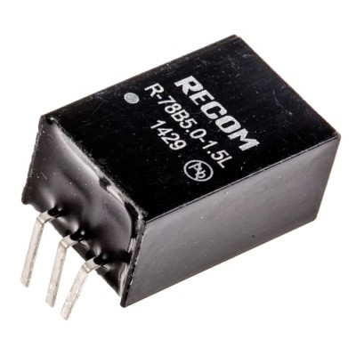 Recom Switching Regulator Through Hole Mount 5V DC Output Voltage 1.5A Output Current 7.5W Power R-78B5.0-1.5L