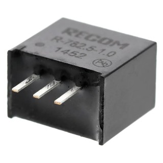 Recom Switching Regulator Through Hole 2.5V DC Output Voltage 1A Output Current 2.5W Power SIP Package R-782.5-1.0