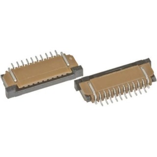 Amphenol Communications Solutions 1 mm Pitch 20 Way Right Angle Female FPC Connector, Solder SFW20R-1STE9LF