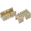 Amphenol ICC Minitek Series Straight Through Hole PCB Header, 6 Contact(s), 2 mm Pitch, 2 Row, Shrouded 98414-G06-06LF