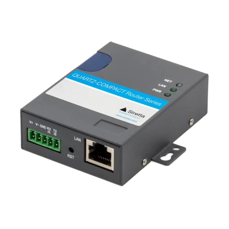 Siretta Router 2 Port 4G LTE, 3G Fallback, 150Mbps Transmission Speed, 12V Nominal Supply QUARTZ-COMPACT-G11-LTE(EU) + ACC