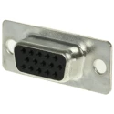 ASSMANN WSW 15 Way Straight Through Hole D-Sub Connector Female 250V 1A Gold over Nickel A-HDF 15 PP/Z