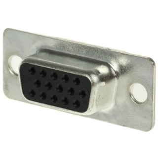 ASSMANN WSW 15 Way Straight Through Hole D-Sub Connector Female 250V 1A Gold over Nickel A-HDF 15 PP/Z