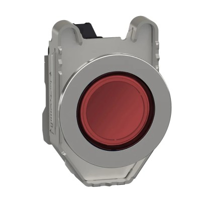 Schneider Electric Flush Red LED Pilot Light Harmony XB4, 30 mm Cutout, 21.6-30 V AC/DC, IP69 XB4FVB4