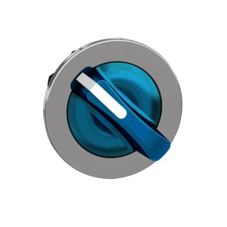 Schneider Electric 2 Position Illuminated Selector Switch Head, 30 mm Cutout, Blue Handle, IP69 IP66 IP67 ZB4FK1263