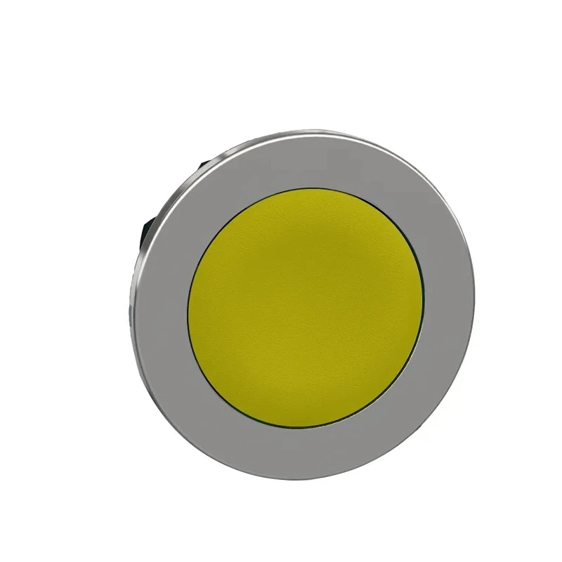 Schneider Electric Harmony XB4 Series Yellow Maintained Round Metal Push Button Head, 30 mm Cutout, IP66 IP67 IP69K ZB4FH05