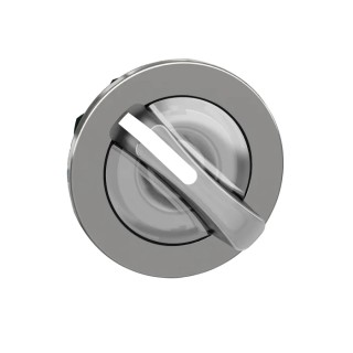 Schneider Electric 2 Position Illuminated Selector Switch Head 30 mm Cutout White Handle IP66 IP67 IP69 ZB4FK1413