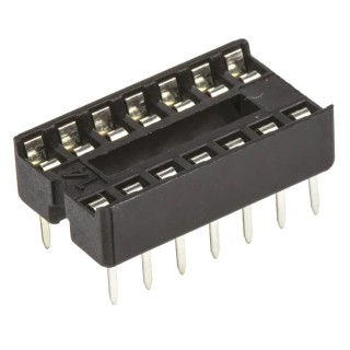 ASSMANN WSW 2.54 mm Pitch Vertical 14 Way Through Hole Stamped Pin Open Frame DIL Socket 1A A 14-LC-TT