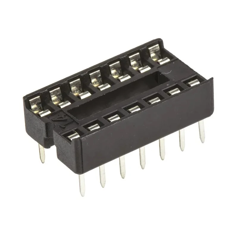 ASSMANN WSW 2.54 mm Pitch Vertical 14 Way Through Hole Stamped Pin Open Frame DIL Socket 1A A 14-LC-TT