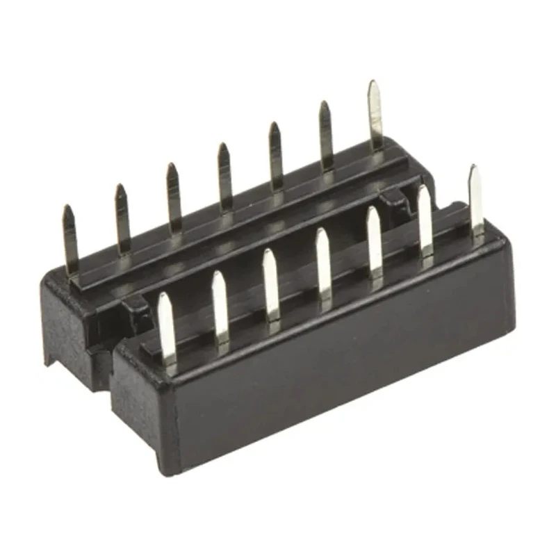 ASSMANN WSW 2.54 mm Pitch Vertical 14 Way Through Hole Stamped Pin Open Frame DIL Socket 1A A 14-LC-TT
