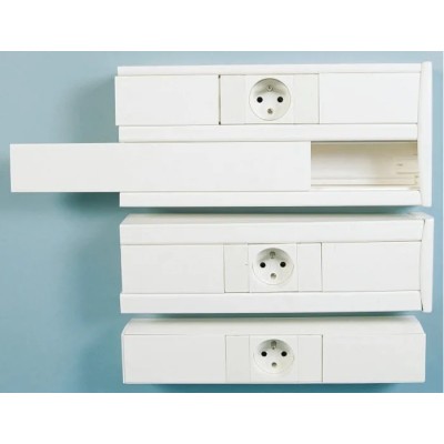 Planet-Wattohm Polyvinyl Chloride Cable Trunking Accessory Cover Logix Series 45mm 68028