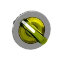 Schneider Electric ZB4 Series 2 Position Illuminated Selector Switch Head, 30 mm Cutout, Yellow Handle, IP67 IP69 ZB4FK1483