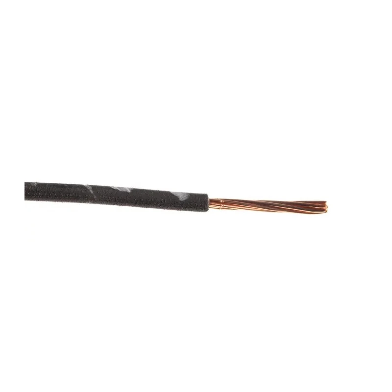 RS PRO H07V-R Series Black Hook Up Wire 7 x 1.35 mm Core Strands, 50 m Length, Thermoplastic Polyolefin Insulated 185-3951