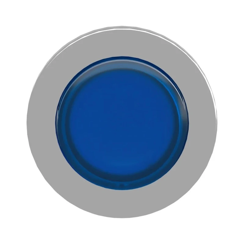 Schneider Electric Flush Blue LED Pilot Light Head ZB4 30 mm Cutout 240V Round Metal IP66 IP67 IP69 IP66K ZB4FW163