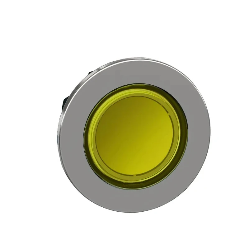 Schneider Electric Harmony XB4 Series Yellow Momentary Push Button Head 30mm Cutout Metal IP66 IP67 IP69K ZB4FA88