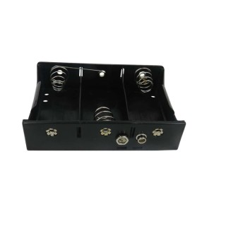 RS PRO D Size 3-Cell Snap-in Polypropylene Battery Holder with Spring Termination 185-4696