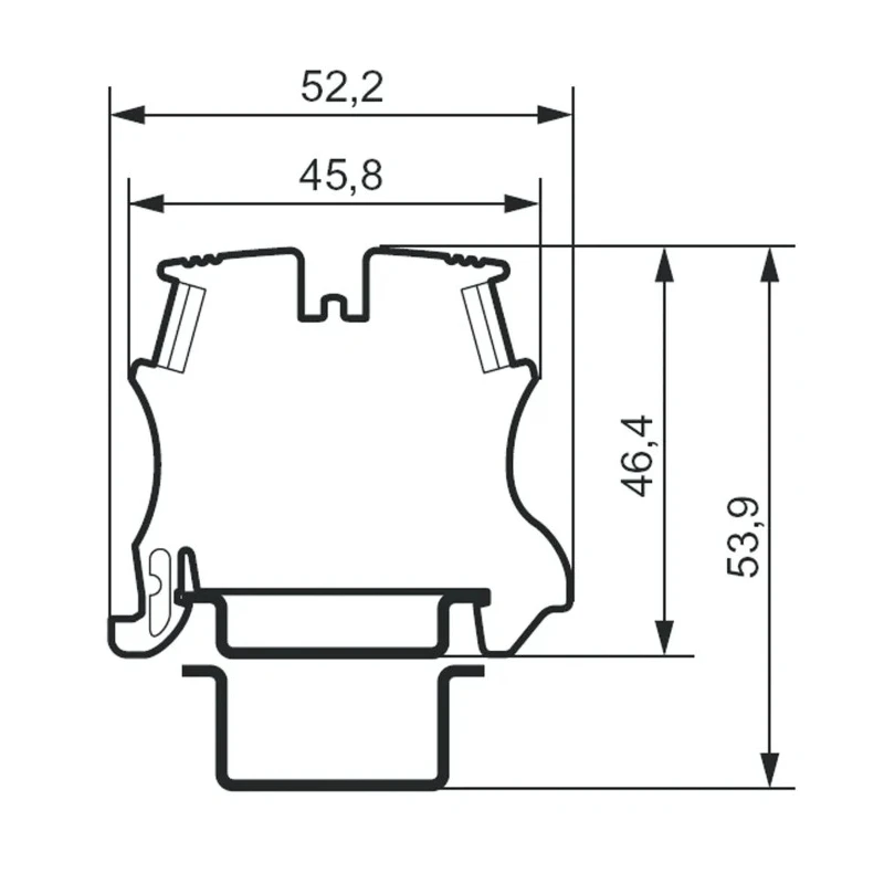 Legrand 371 Series DIN Rail Terminal Block Grey, 10mm² Cable CSA, 1-Level, Screw Termination, 63A Current, 800V 0 371 63