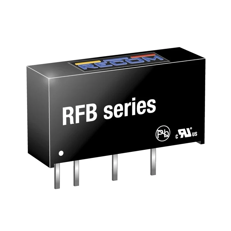 Recom RFMM DC/DC Converter 5V DC Output 200mA 5.5V DC Max Input 1W Through Hole RFMM-0505S