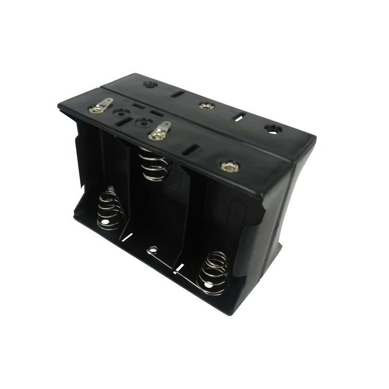 RS PRO Battery Holder Compatible with D Size x 6 Cells Snap-in Mount Polypropylene Body Solder Tag 185-4686