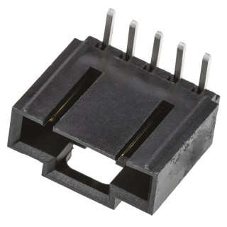 Molex SL Series Right Angle Through Hole PCB Header, 5 Contact(s), 2.54 mm Pitch, 1 Row, Shrouded 70553-0004