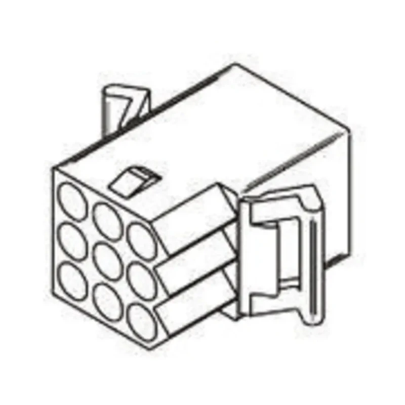 Molex STANDARD 0.093 in Female Connector Housing 5.03 mm Pitch 9 Way 3 Row Straight 03-09-1092
