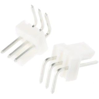 Molex KK 254 Series Right Angle Through Hole Pin Header 3 Contacts 2.54 mm Pitch 1 Row Unshrouded 22-05-3031